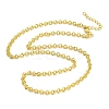 Rack Plating Brass Textured Rolo Chain Necklaces for Women NJEW-C059-25G-1