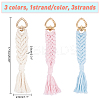 CHGCRAFT 3 Strands 3 Colors Golden Tone Alloy Heart Keychain Clasps AJEW-CA0002-11-2