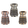 3Pcs 3 Colors Brass EDC European Beads KK-UN0001-86-1