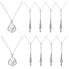 10Pcs Adjustable 304 Stainless Steel Macrame Pouch Necklace Making for Gemstone Nuggets NJEW-DC00007-1