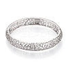 Brass Micro Pave Clear Cubic Zirconia Bracelets BJEW-N035-07P-4