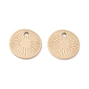 Ion Plating(IP) 316 Surgical Stainless Steel Charms STAS-H163-03G-1