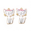 Alloy Enamel Pendants ENAM-M046-10G-D-2