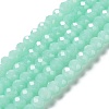 Baking Paint Imitation Jade Glass Bead Strands X-DGLA-A034-J8MM-A22-1