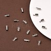 Tarnish Resistant 201 Stainless Steel Fold Over Crimp Cord Ends X-STAS-R055-08-5