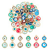 96Pcs 12 Styles Transparent Evil Eye Resin Charms RESI-PH0001-88-1