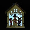 Christmas Theme Wood House Hanging Ornaments DJEW-B011-01-2