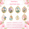 8Pcs 8 Styles Alloy Enamel Pendants ENAM-YW0006-53-2