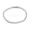 Brass Pave Clear Cubic Zirconia Horse Eye Link Bracelets BJEW-B094-03A-P-1