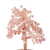 Natural Rose Quartz Chips with Brass Wrapped Wire Money Tree on Ceramic Vase Display Decorations DJEW-B007-02E-2