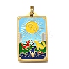 Tarot 304 Stainless Steel Enamel Pendants STAS-M119-07J-G-1
