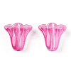 Spray Painted Transparent Glass Beads GLAA-D006-20F-3