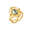 304 Stainless Steel with Natural Shell Cuff Open Rings for Women SL7571-4-3