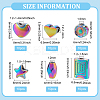 60Pcs 6 Style Rack Plating Rainbow Color Alloy Beads FIND-BC0002-74-2