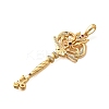 Brass Micro Pave Cubic Zirconia Big Pendants KK-B147-04G-06-2