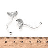 Tibetan Style Alloy Leaf  Links Connector Charmss PALLOY-T094-11AS-3