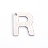 Tarnish Resistant 304 Stainless Steel Letter Charms STAS-O072-R-1