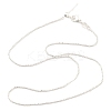 Adjustable Slider Brass Ball Chain Necklaces for Men Women NJEW-G160-13S-1