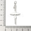 Rack Plating Brass Micro Pave Cubic Zirconia Pendants KK-K392-44P-3