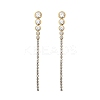 304 Stainless Steel Clear Cubic Zirconia Tassel Stud Earrings EJEW-Z094-01A-G-4