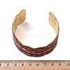 Oval 304 Stainless Steel Cuff Bangles BJEW-F525-03D-G-3