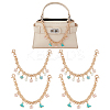 4Pcs 2 Styles Alloy Enamel Butterfly Flower Charm Iron Bag Decorative Chains HJEW-DR00190-1