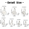 2Pcs 304 Stainless Steel Leverback Earring Settings STAS-YW0003-55A-3