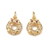 Christmas Brass Micro Pave Cubic Zirconia Charms LS-KK-L255-18G-03-1