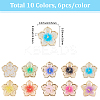 60Pcs 10 Colors Plating Acrylic Cabochons MRMJ-SC0001-46-2
