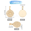 12Pcs 304 Stainless Steel Pendants STAS-UN0032-34-5