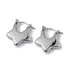 Non-Tarnish 304 Stainless Steel Star Thick Hoop Earrings for Women LS-EJEW-I284-08P-1