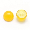 Natural Yellow Agate Cabochons G-P393-R17-10MM-2