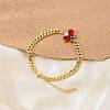 Brass Micro Pave Cubic Zirconia Link Bracelets LS-BJEW-Z082-01G-01-2