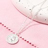 304 Stainless Steel Flat Round Cameo Pendant Cable Chain Necklaces for Women LS-STAS-Z108-02S-02-1