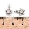 Brass Micro Pave Cubic Zirconia Charms CU-CBAA6E8-05P-02-3
