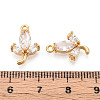 Brass Micro Pave Cubic Zirconia Pendants KK-N263-66G-3