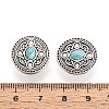 Zinc Metal Alloy & Natural Turquoise Buttons BUTT-WH0057-001A-AS-3