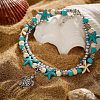 10 Strands Synthetic Turquoise Beads Strands G-OC0002-12-5
