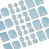 140Pcs 7 Styles Castle Theme Paper Hair Clip Display Cards CDIS-NB0001-38-7