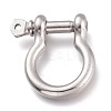 Tarnish Resistant 304 Stainless Steel D-Ring Anchor Shackle Clasps STAS-Z017-15P-01-3