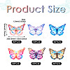 36Pcs 6 Colors Spray Painted 430 Stainless Steel Pendants STAS-BY0001-19-4