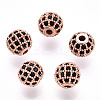 Rack Plating Brass Cubic Zirconia Beads ZIRC-S001-6mm-B01-1