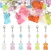 18Pcs 6 Colors Acrylic Pendant Decorations HJEW-YW00228-1