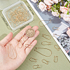 Beebeecraft 40Pcs 4 Styles Brass Hoop Earring Findings FIND-BBC0003-29-3