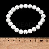 Natural Howlite Round Beaded Stretch Bracelets GG-CBA12F1-02A-10-5