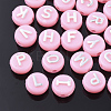 Plating Opaque Acrylic Beads MACR-T032-02F-1