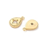 Brass Micro Pave Cubic Zirconia Charms KK-D504-20A-G-2