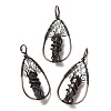 Natural Amethyst Double Terminal Pointed Faceted Bullet Big Pendants G-Q015-01F-1
