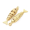Rack Plating Brass Micro Pave Cubic Zirconia Pendants X-KK-M309-38D-G-2