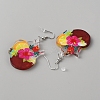 Acrylic Wine Glass Dangle Earrings with 304 Stainless Steel Pins EJEW-WH0012-096D-2